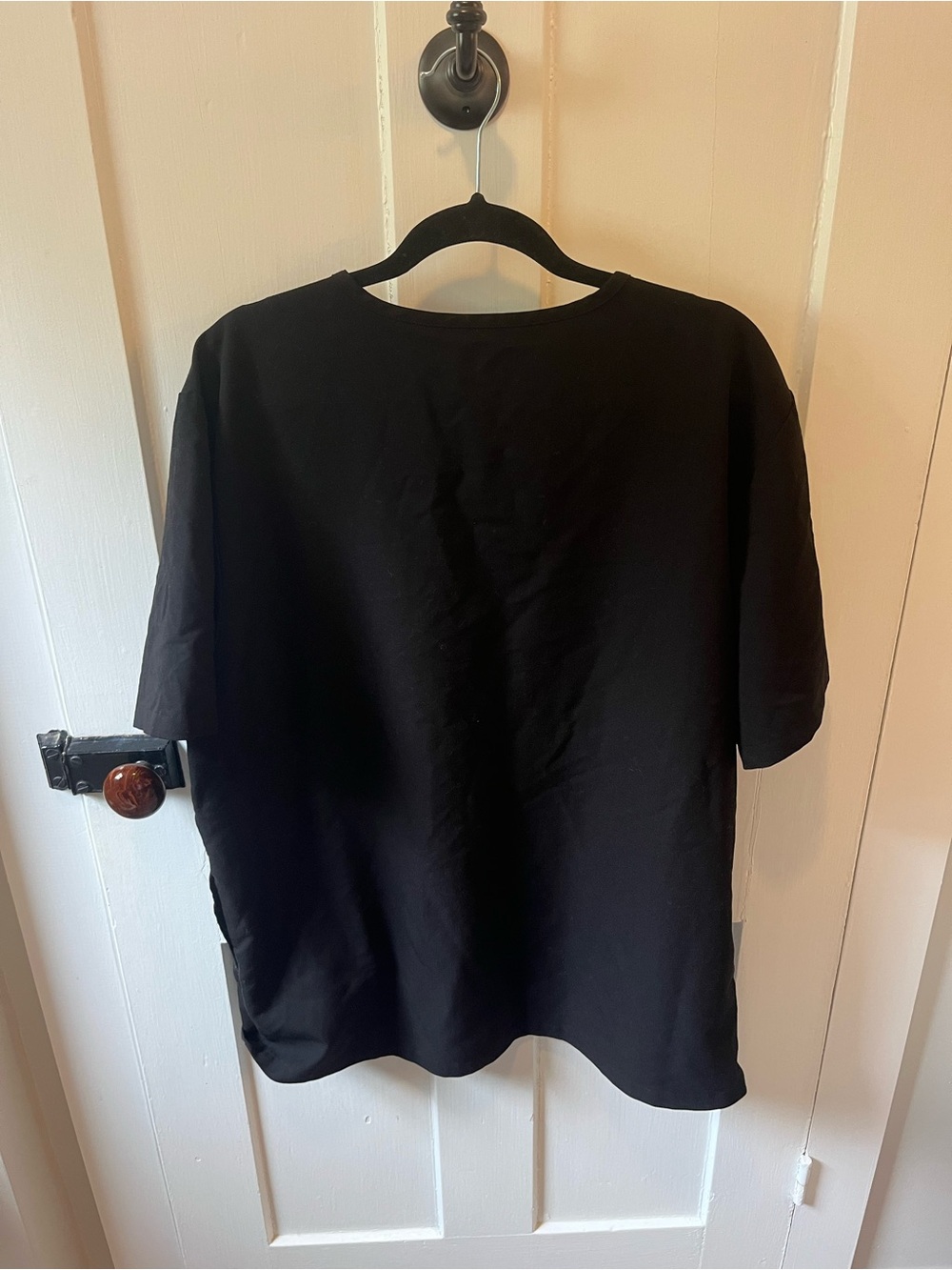 FIGS One Pocket Scrub Top Black Short Sleeve V Neck Size XXL - Picture 8 of 10